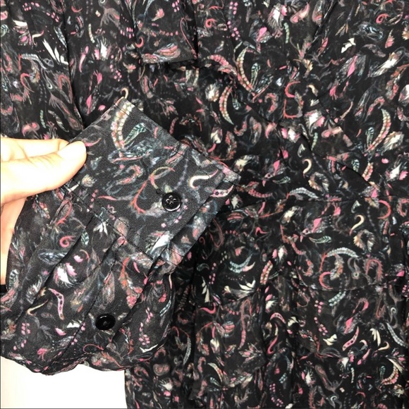 Iro Black Honess Printed Tiered Mini Dress 34 2 - Picture 4 of 8